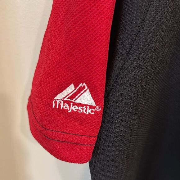 Majestic Black and Red Cincinnati Reds Jersey - Picture 5 of 8